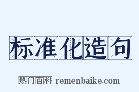 标准化造句是什么意思的图片